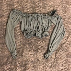 Adorable ruffled crop top